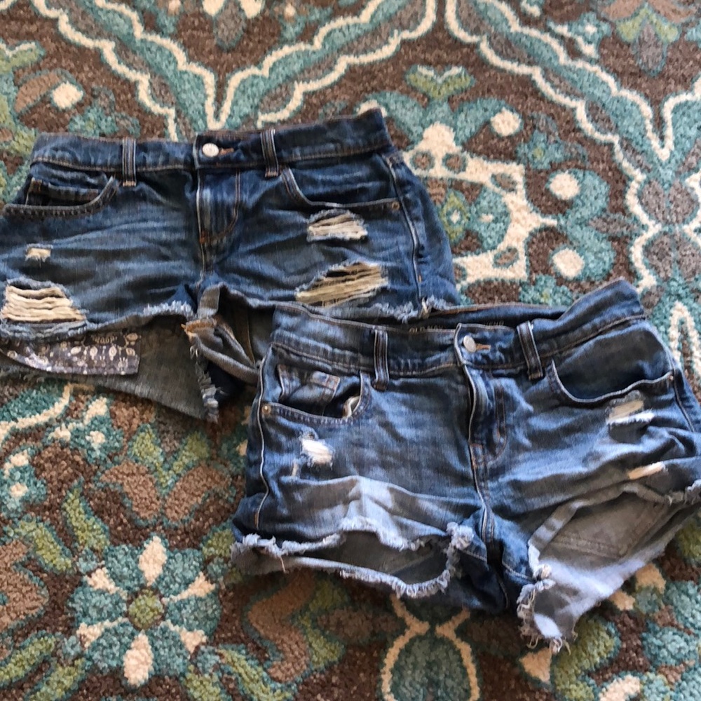 Two pairs of boyfriend shorts